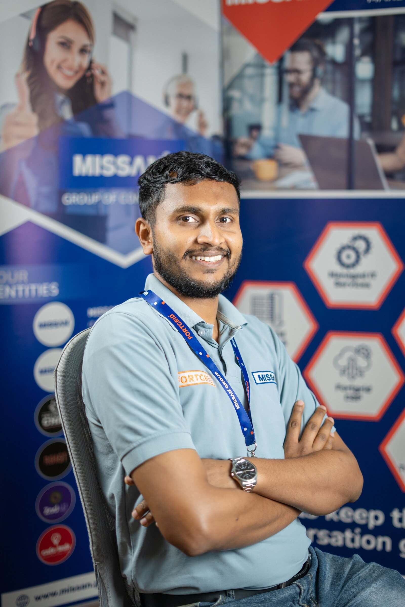 A Missan support engineer at the Sharjah head office